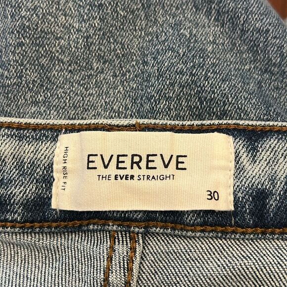 Evereve Distressed Button fly high rise jeans Size 30 EUC - Picture 9 of 11